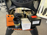Vintage black-tube C8 SCT with clock drive on wedge and tripod, w/Telrad