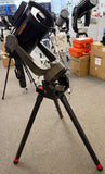 black-tube C8 SCT with clock drive on wedge and tripod