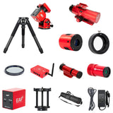 RedCat 51 Color Astrophotography Kit with ZWO AM3N: everything included, from the RedCat 51 telescope and ASI2600MC Pro camera to the AM3N mount with TC40 tripod, M54 filter drawer, Optolong L-eNhance filter, ASIAIR Plus, UniGuide 32, ASI220MM Mini, EAF, PE160 pier extension, tripod case and power adapter