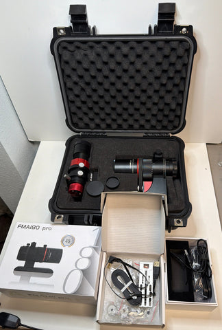 Askar FMA180 Pro 40mm f/4.5 Sextuplet APO Astrograph w/ASI120MM, ZWO EAF, Askar FMA 180 Pro autofocus kit and EAF bracket, and SvBony SV165 30mm guidescope