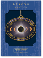 Total Solar Eclipse Metal Ornament April 8, 2024