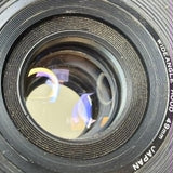 Vintage Tamron SP 90mm f/2.5 lens and hood (Japanese-made)