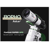 Used Askar 80PHQ 80mm Quad w/0.76x Reducer, ZWO EAF, + dew heater strip