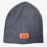 MHA Grey Leather Logo Beanie