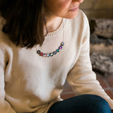 Curved Nebula Rainbow Necklace